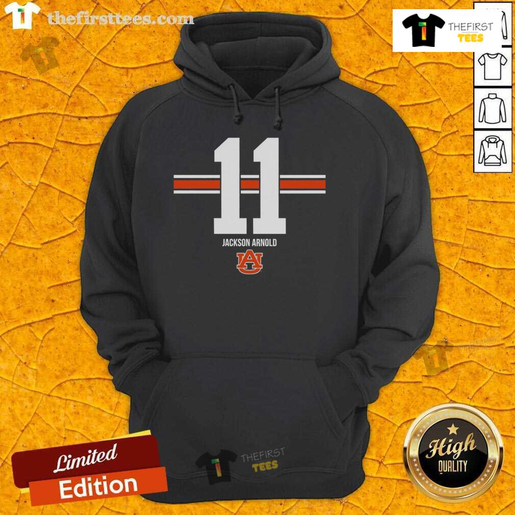 Official Auburn Tigers Football Jackson Arnold #11 Stripe Hoodie Official Auburn Tigers Football Jackson Arnold Stripe Hoodie featuring team colors and logo for fans.