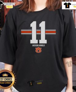 Official Auburn Tigers Football Jackson Arnold 11 Stripe Ladies Tee showcasing team pride and stylish design.