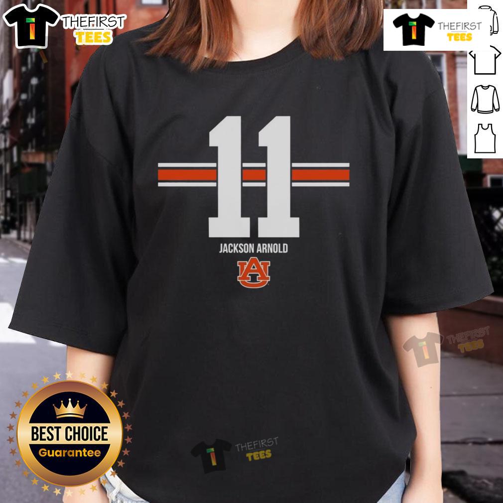Official Auburn Tigers Football Jackson Arnold #11 Stripe Ladies Tee Official Auburn Tigers Football Jackson Arnold 11 Stripe Ladies Tee showcasing team pride and stylish design.