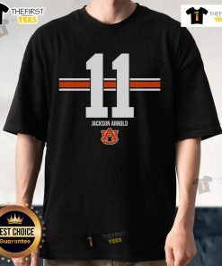 Official Auburn Tigers Football Jackson Arnold Stripe T-Shirt in team colors, perfect for fans and game day attire.