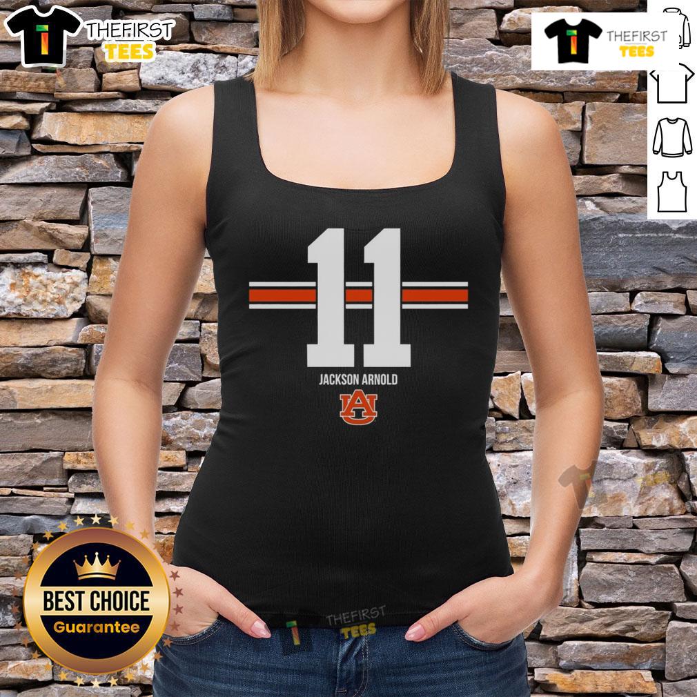 Official Auburn Tigers Football Jackson Arnold #11 Stripe Tank Top Official Auburn Tigers Football Jackson Arnold Stripe Tank Top in team colors, perfect for game day or casual wear.