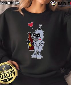 Cozy Official Bender Loves Beer True Love Sweatshirt featuring a fun graphic for beer lovers and fans of Futurama.