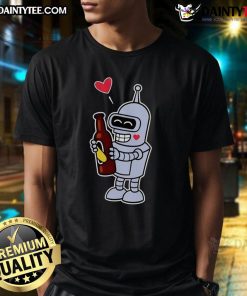 Official Bender Loves Beer True Love T-Shirt featuring a playful Bender graphic and vibrant colors for beer lovers.