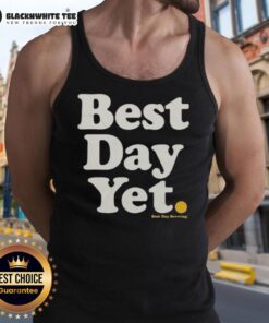 Official Best Day Yet Brewing Tank Top showcasing a stylish design perfect for casual outings and brewing enthusiasts.