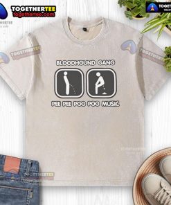 Official Bloodhound Gang Pee Pee Poo Poo Music Washed T-Shirt featuring unique graphics and vintage style for fans.