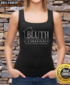 Official Bluth Company tank top from Newport Beach, California featuring iconic design and vibrant colors for fans.