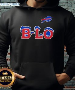 Official Buffalo Bills B-LO Logo Hoodie featuring team colors and logo, perfect for fans and game day attire.