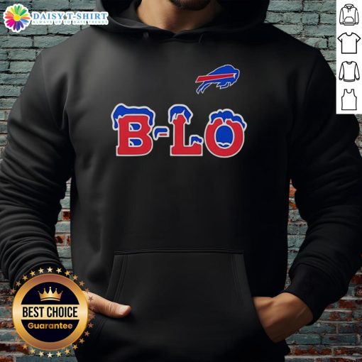 Official Buffalo Bills B-LO Logo Hoodie featuring team colors and logo, perfect for fans and game day attire.