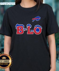 Official Buffalo Bills B-LO logo ladies tee featuring a stylish design for fans of the Buffalo Bills.
