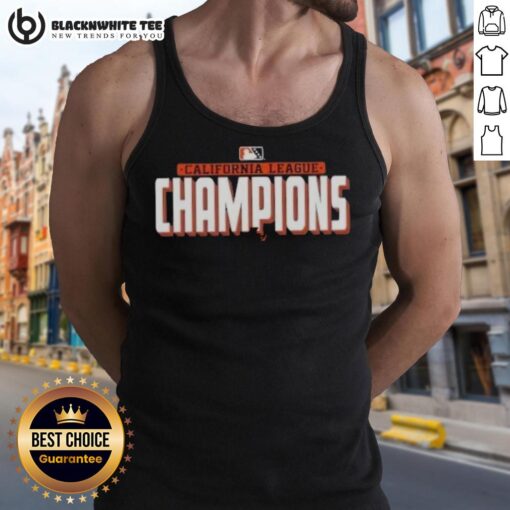 Official California League Champions 2025 tank top featuring vibrant design and team logo for fans and supporters.