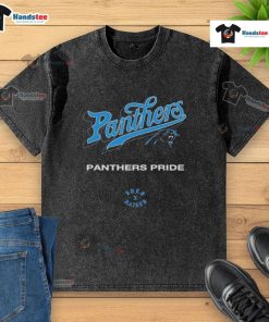 Official Carolina Panthers Born x Raised Panthers Pride washed t-shirt in black, showcasing team spirit and style.