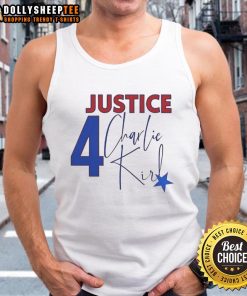 Official Charlie Kirk Justice Forever Memorial Tank Top featuring bold graphics and a stylish design for supporters.