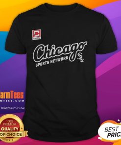 Alt Text: Official Chicago Sports Network White Sox CHSN logo T-shirt featuring a stylish design for fans of the Chicago White Sox.