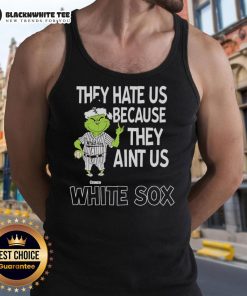 Official Chicago White Sox Grinch Christmas tank top featuring 'They Hate Us Ain't Us' design for festive fans.