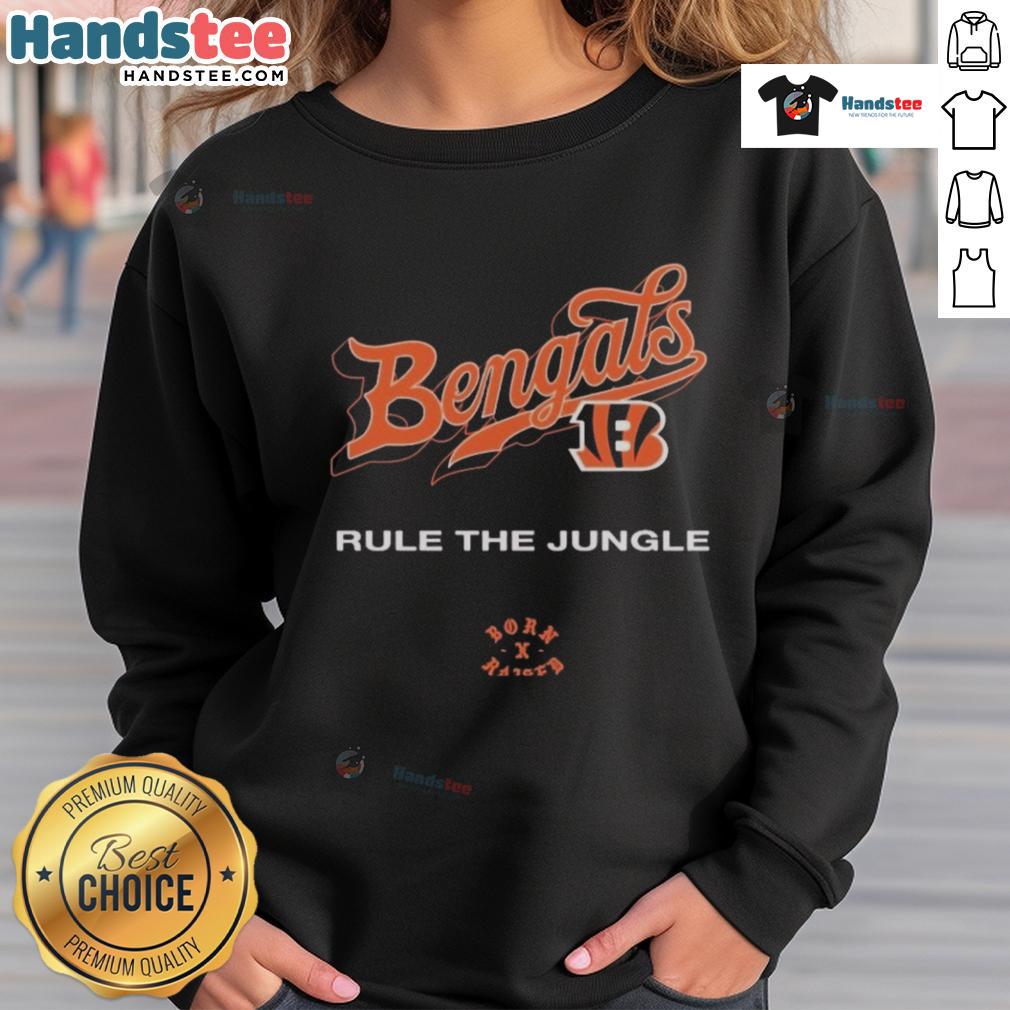 Official Cincinnati Bengals Born X Raised Rule The Jungle Sweatshirt Official Cincinnati Bengals Born x Raised Rule The Jungle Sweatshirt featuring bold team graphics and a comfortable fit.