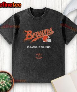 Alt Text: Official Cleveland Browns Born x Raised Dawg Pound washed t-shirt featuring team logo and vintage style design.