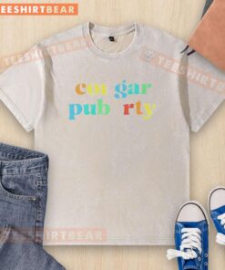 Official Cougar Puberty Logo washed t-shirt featuring a stylish design for fans of the Cougar brand.