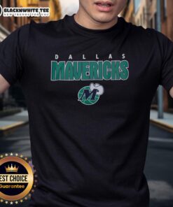 Alt Text: Official Dallas Mavericks Throwback T-Shirt featuring vintage logo design, perfect for fans and collectors.