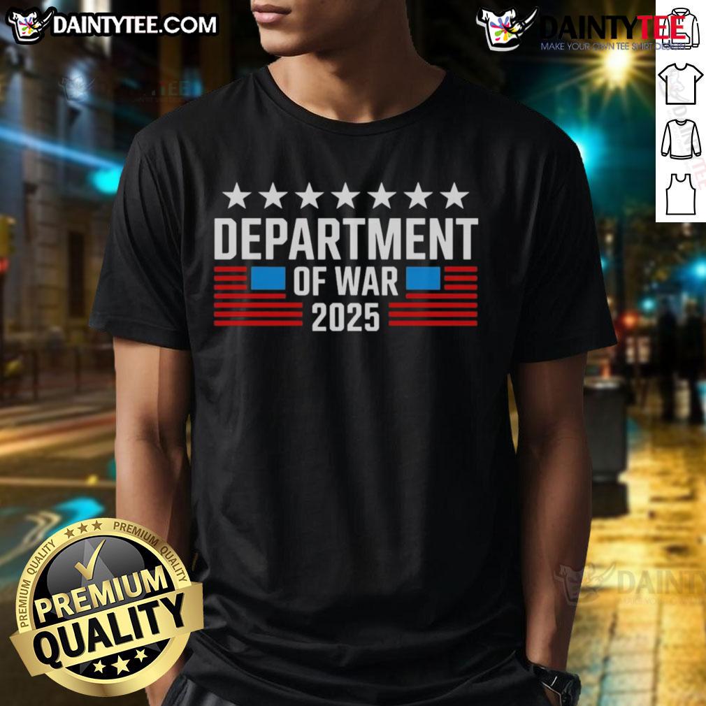 Official Department Of War Est 2025 Usa T Shirt Official Department of War Est 2025 USA T-Shirt featuring a bold design and patriotic colors, perfect for military enthusiasts.