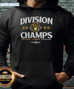 Milwaukee Brewers 2025 Postseason hoodie for Official Division Champions in the National League Central.
