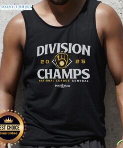 Milwaukee Brewers 2025 postseason tank top celebrating National League Central division champions.