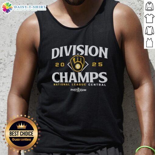 Milwaukee Brewers 2025 postseason tank top celebrating National League Central division champions.