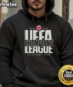 Official Eintracht Frankfurt 2025-2026 UEFA League Champions hoodie featuring team logo and stylish design.