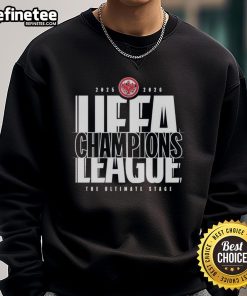Alt Text: Official Eintracht Frankfurt 2025-2026 UEFA League Champions sweatshirt featuring club logo and stylish design.