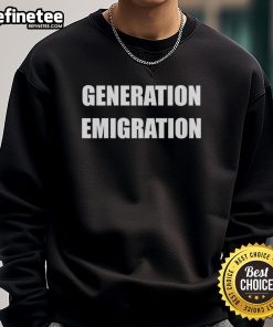 Official Eva Vlaardingerbroek wearing a Generation Remigration sweatshirt, showcasing a stylish and bold statement.