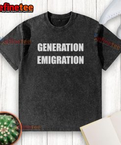 Eva Vlaardingerbroek wearing a Generation Remigration washed t-shirt, showcasing a stylish and modern design.