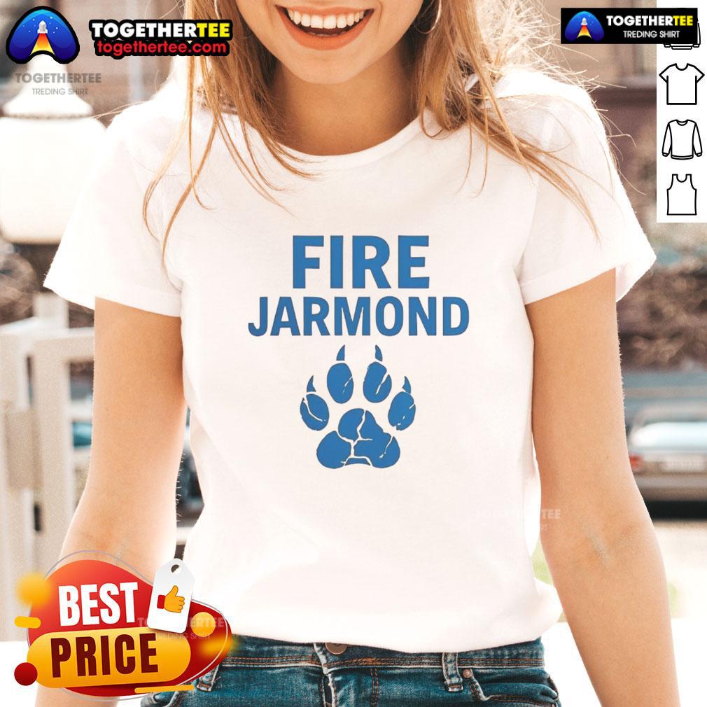 Official Fire Jarmond Ucla Football Ladies Tee Alt Text: Official Fire Jarmond UCLA Football Ladies Tee featuring a stylish design for fans of UCLA football.