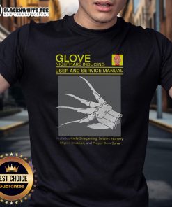 Official Freddy Glove Manual T-Shirt featuring unique graphic design and vibrant colors, perfect for fans and collectors.