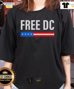Official Free DC Washington Political Statement Ladies Tee featuring bold graphics and a stylish fit for women.