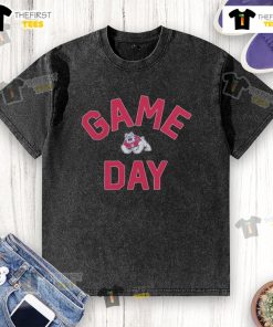 Official Fresno State Bulldogs Game Day Logo on a college washed t-shirt, perfect for fans and game day attire.