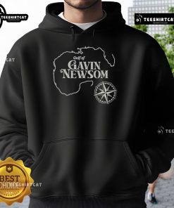 Alt Text: Official Gavin Newsom Gulf of Mexico Map Hoodie featuring a vibrant map design, perfect for coastal enthusiasts.