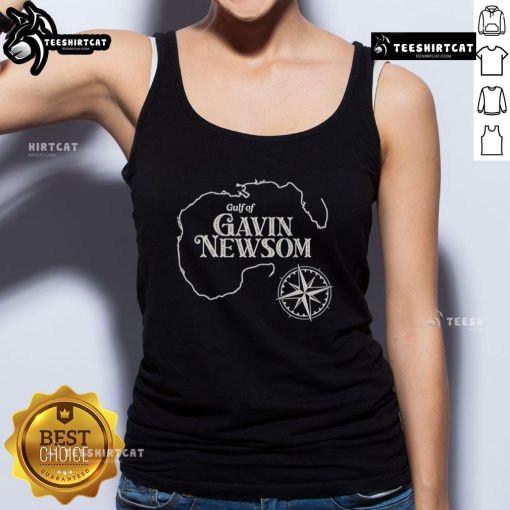 Official Gavin Newsom Gulf of Mexico Map Tank Top showcasing a vibrant design perfect for coastal enthusiasts.