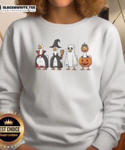 Official Geese dress up as a Halloween character on a cozy sweatshirt, perfect for festive fall outfits.