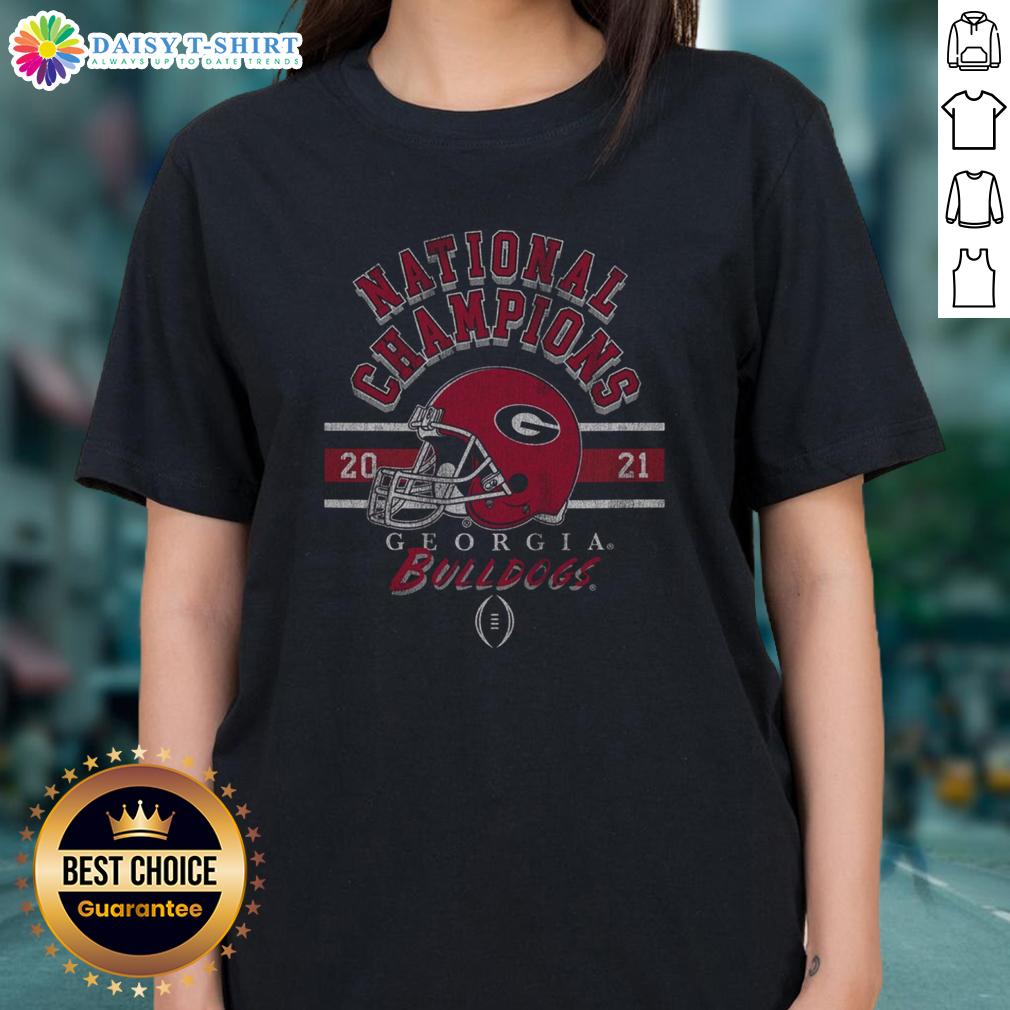 Official Georgia Bulldogs 2021 Cfp National Champions Ladies Tee Official Georgia Bulldogs 2021 CFP National Champions ladies tee showcasing team pride and championship celebration.