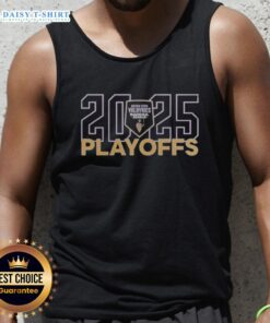 Official Golden State Valkyries 2025 Playoff Tank Top featuring team logo and vibrant colors for fans and athletes.