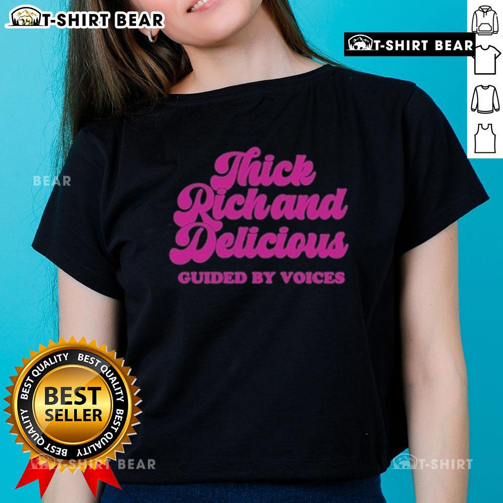 Official Guided By Voices Thick Rick And Delicious Ladies Tee Official Guided By Voices Thick Rick and Delicious Ladies Tee featuring vibrant design and soft fabric for fans.