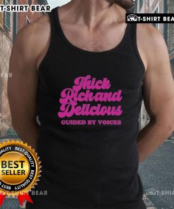 Alt Text: Official Guided by Voices Thick Rick and Delicious tank top featuring vibrant graphics and comfortable fit.