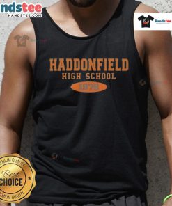Official Haddonfield High School 1978 tank top featuring classic design and school colors, perfect for vintage apparel lovers.