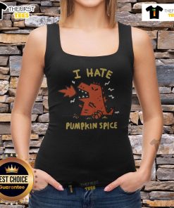 Official I Hate Pumpkin Spice Tank Top featuring bold text design, perfect for fall fashion and pumpkin spice haters.