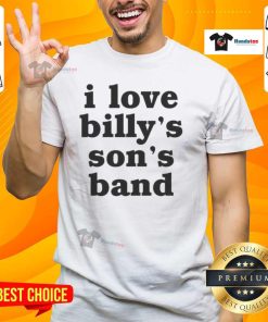 Official I Love Billy's Son's Band T-Shirt featuring vibrant graphics, perfect for fans and music lovers.