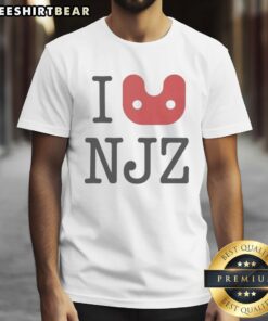 Official I Love NJZ T-Shirt featuring bold letters and a stylish design, perfect for fans of NJZ.