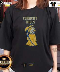 Official IBEW 48 Current Kills Ladies Tee featuring a stylish design for women in the electrical industry.