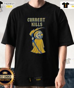 Alt Text: Official IBEW 48 Current Kills T-Shirt featuring a bold design, perfect for electricians and union supporters.
