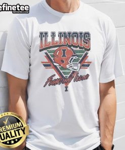 Official Illinois Fighting Illini Triangle Vintage T-Shirt featuring a classic logo and retro design for fans.