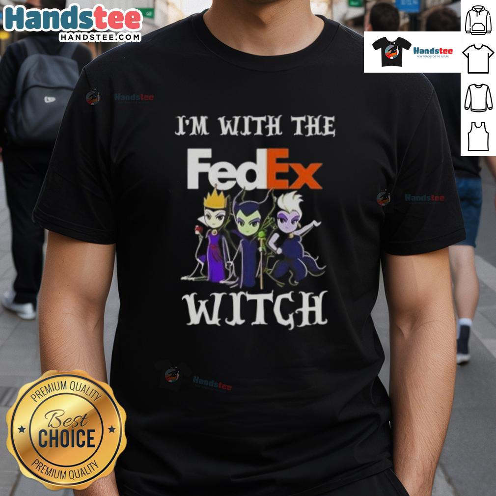 Official I'M With The Fedex Witch Villains Halloween T Shirt Official I'M With The FedEx Witch Villains Halloween T-Shirt featuring a spooky design for festive Halloween celebrations.
