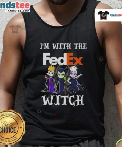 Alt Text: Official I'm With The FedEx Witch Villains Halloween Tank Top featuring a spooky design perfect for Halloween festivities.